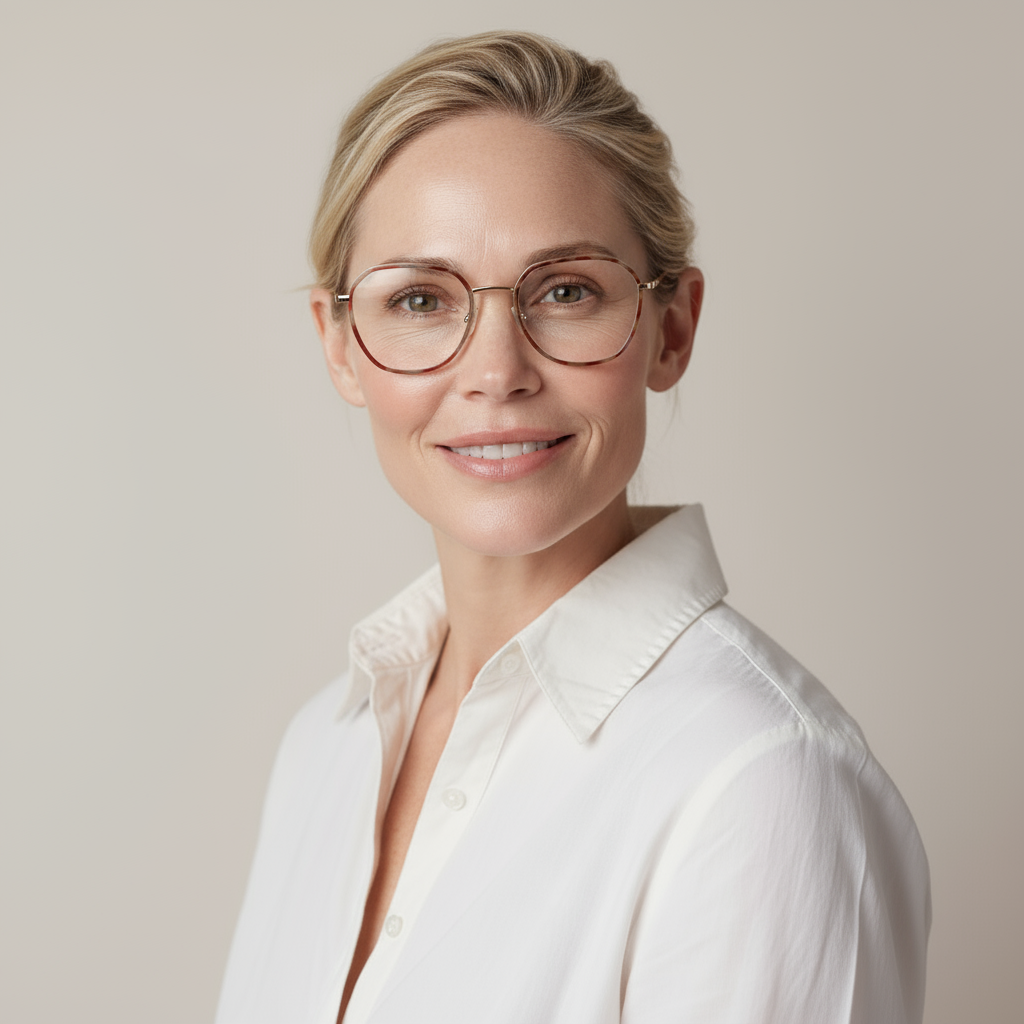 Minimal metal orange tortoise eyeglasses