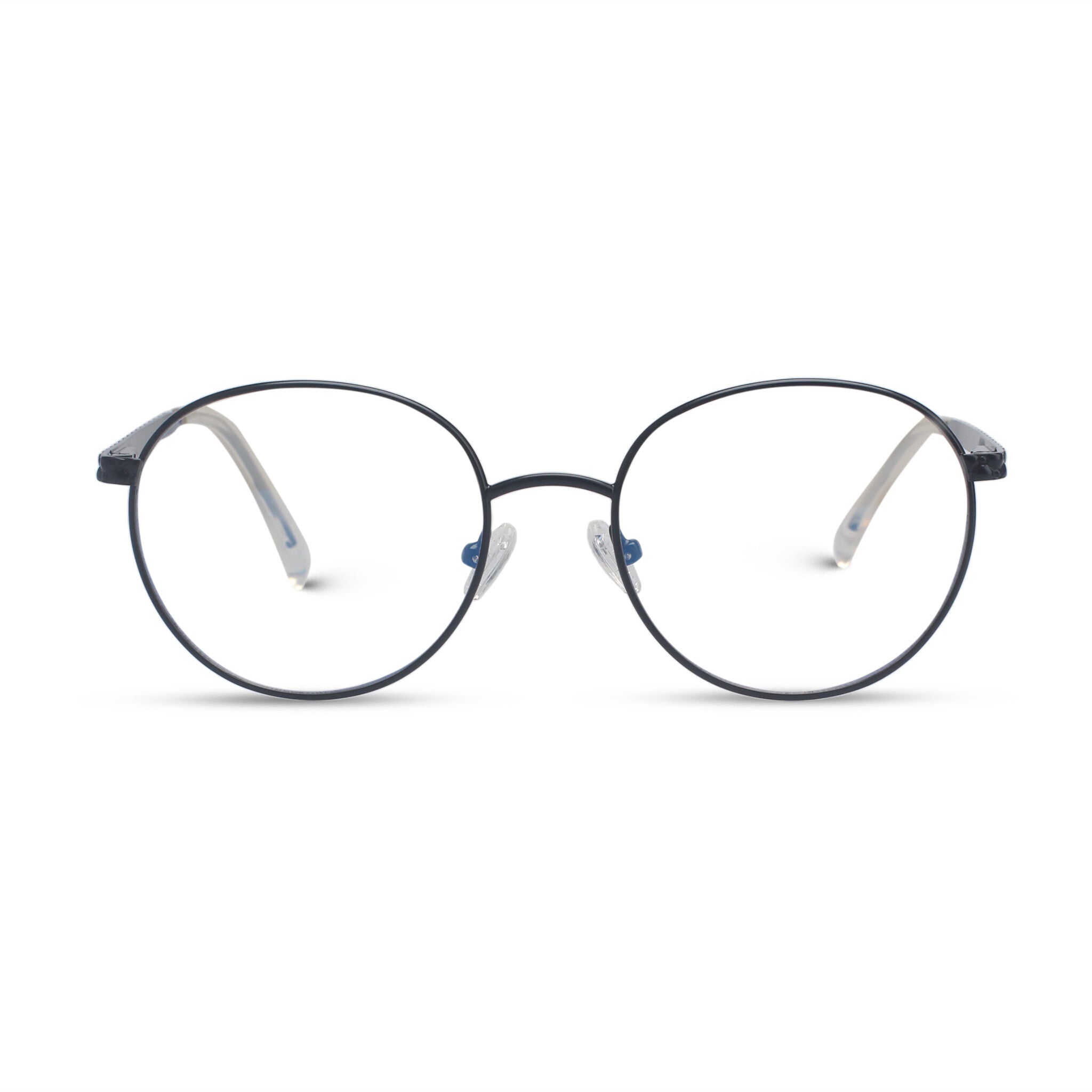 Round black eyeglasses