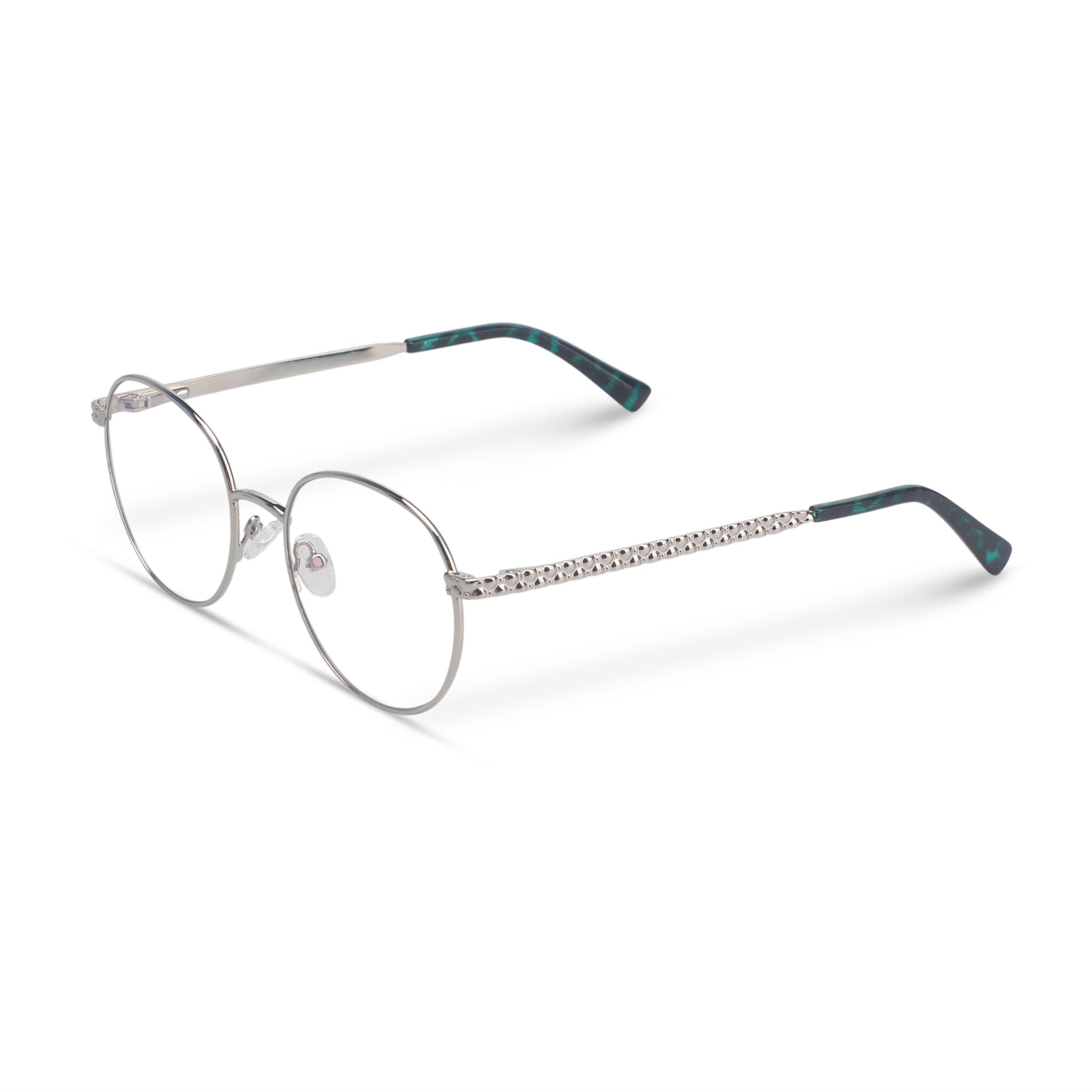 Round silver eyeglasses