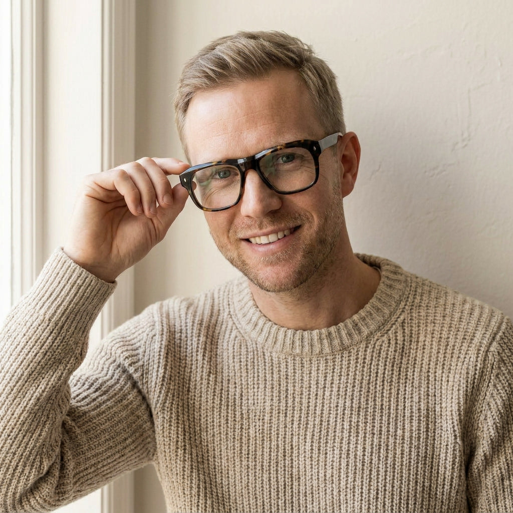 Amalfi square tortoise eyeglasses