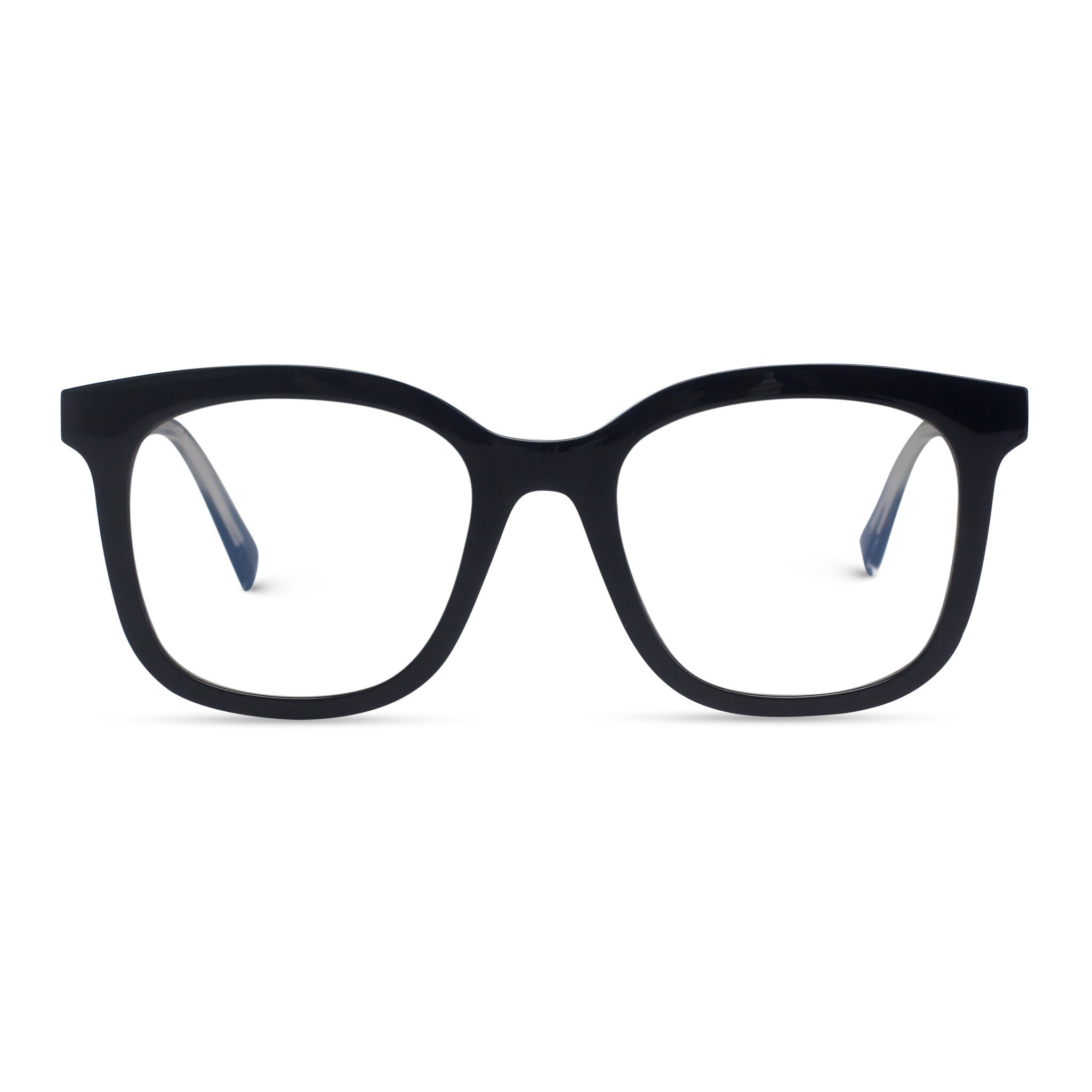 Oversized square black eyeglasses