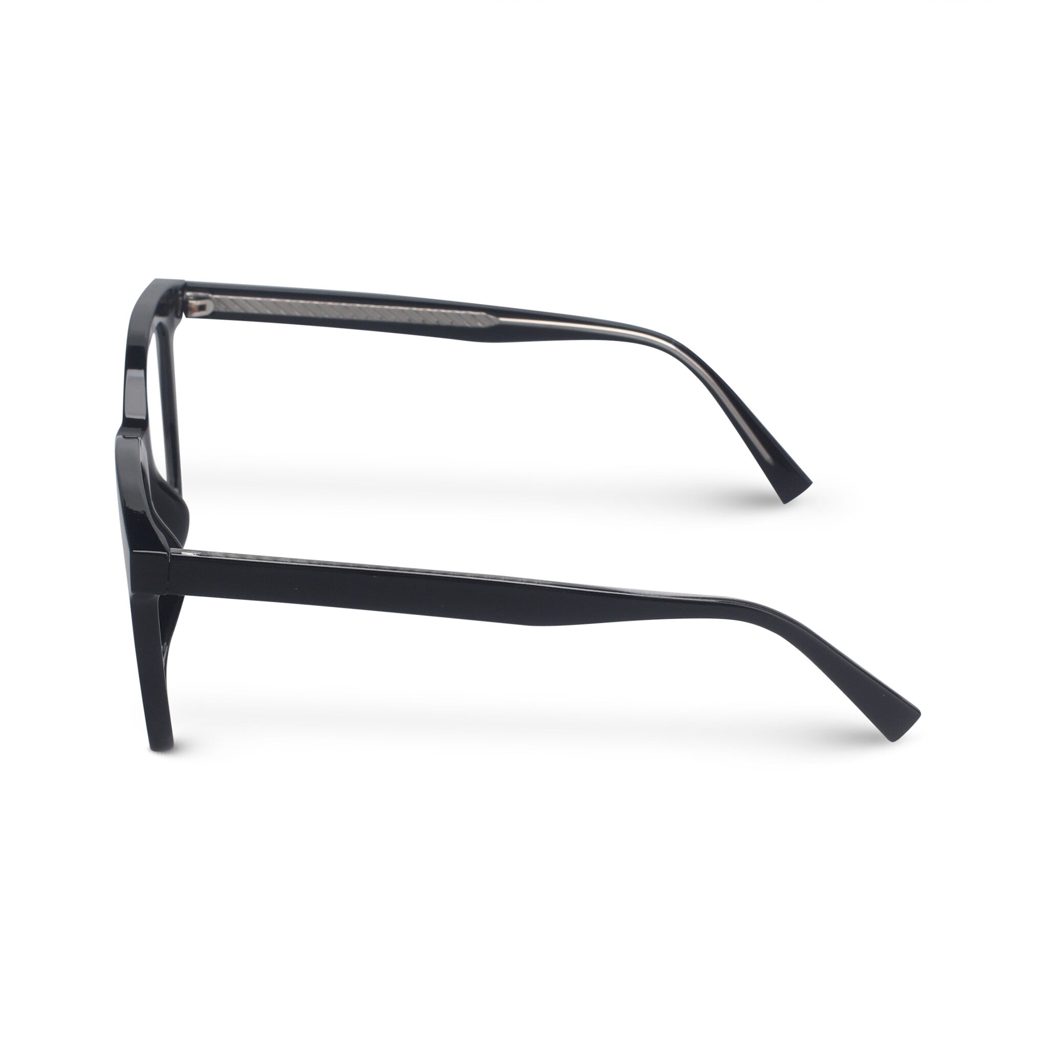 Oversized square black eyeglasses
