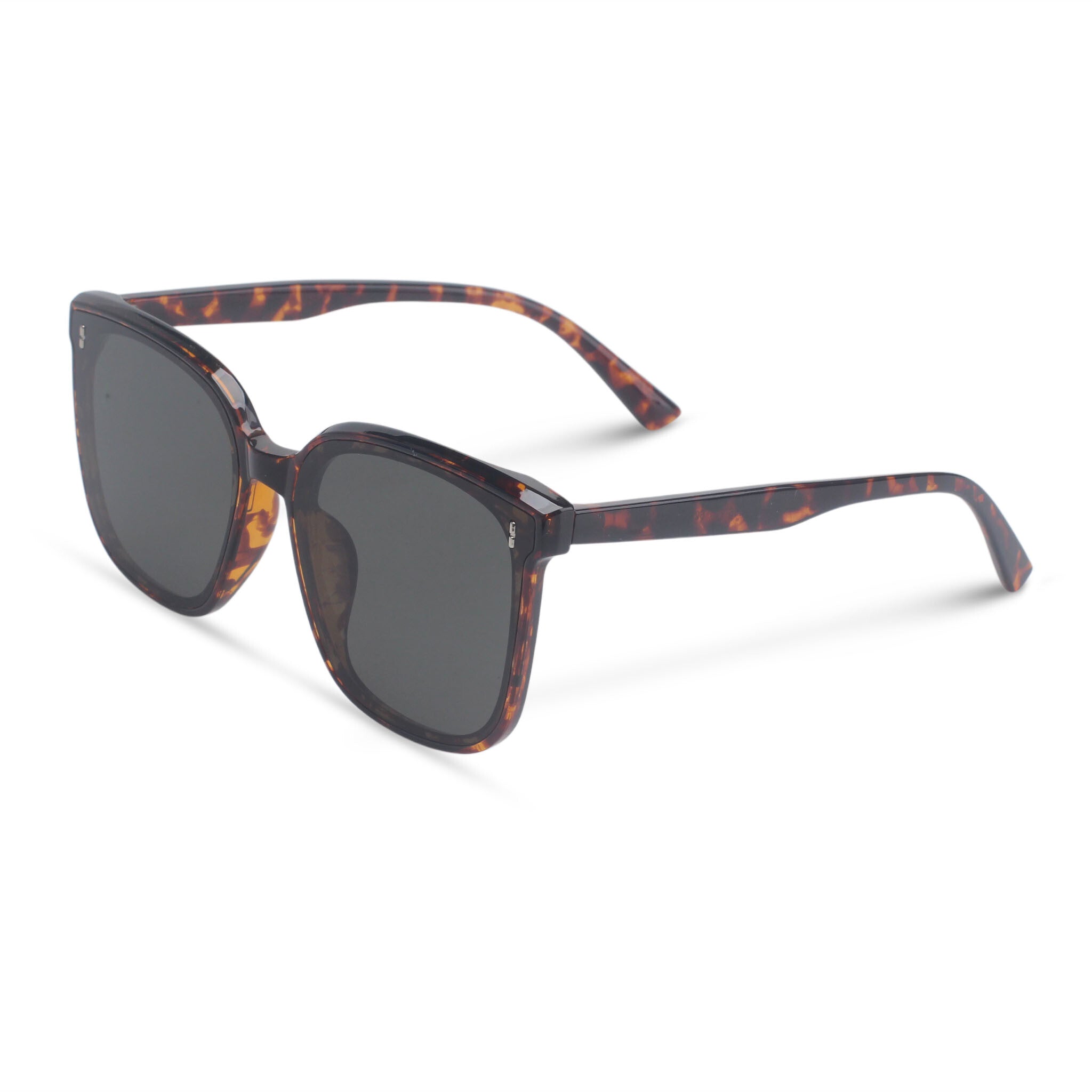 Oversized tortoise square sunglasses