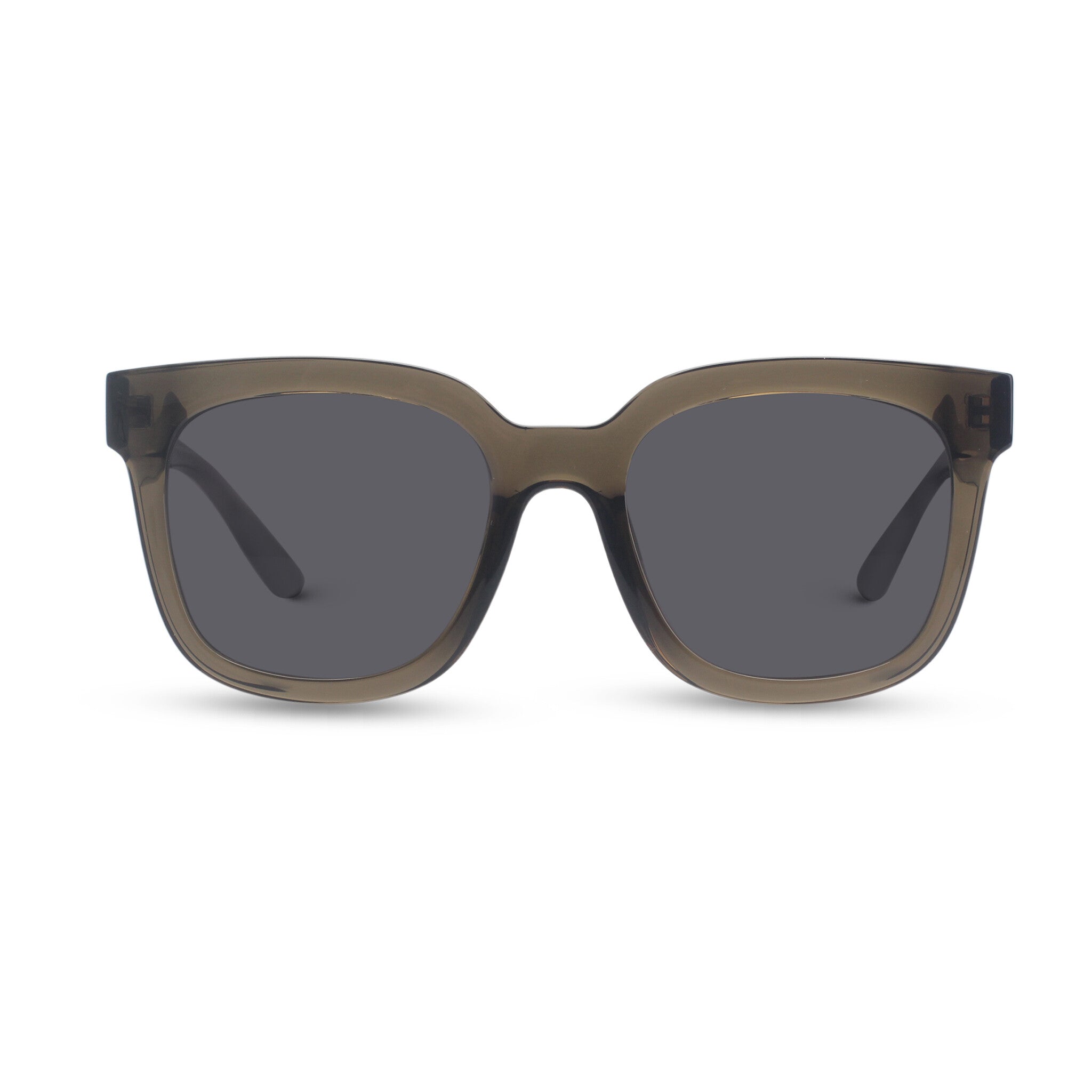 Oversized green square sunglasses