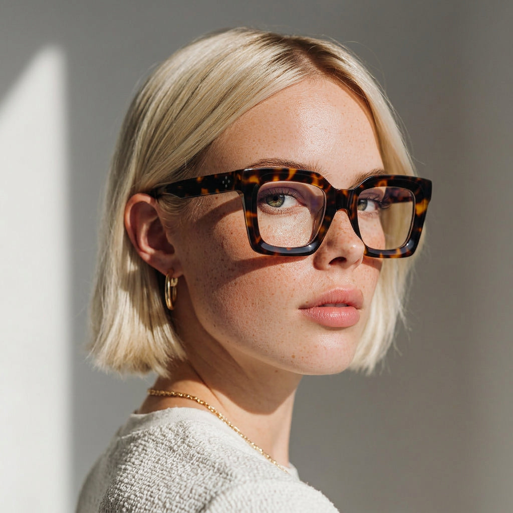 tortoise oversized square glasses