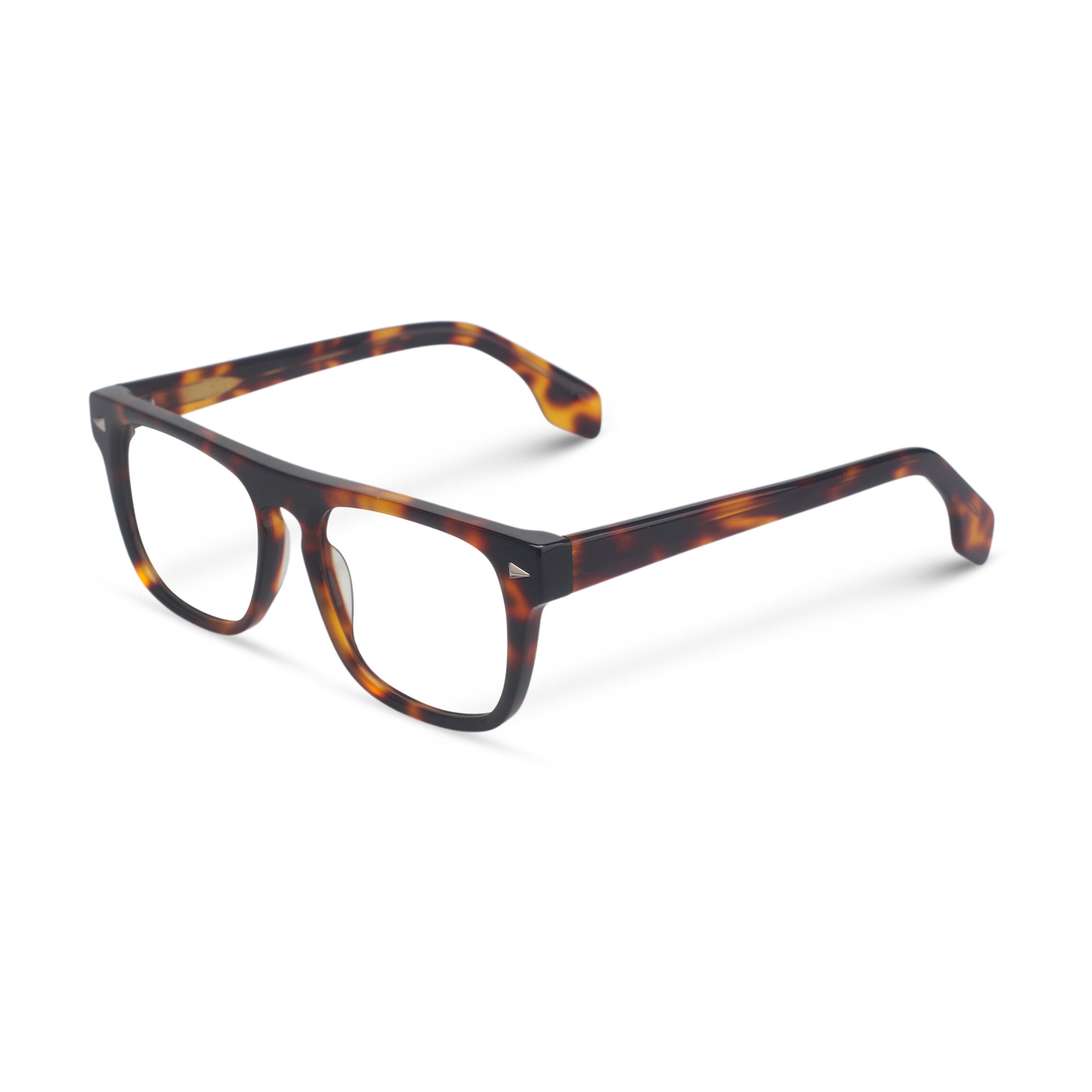 Bold square tortoise eyeglasses