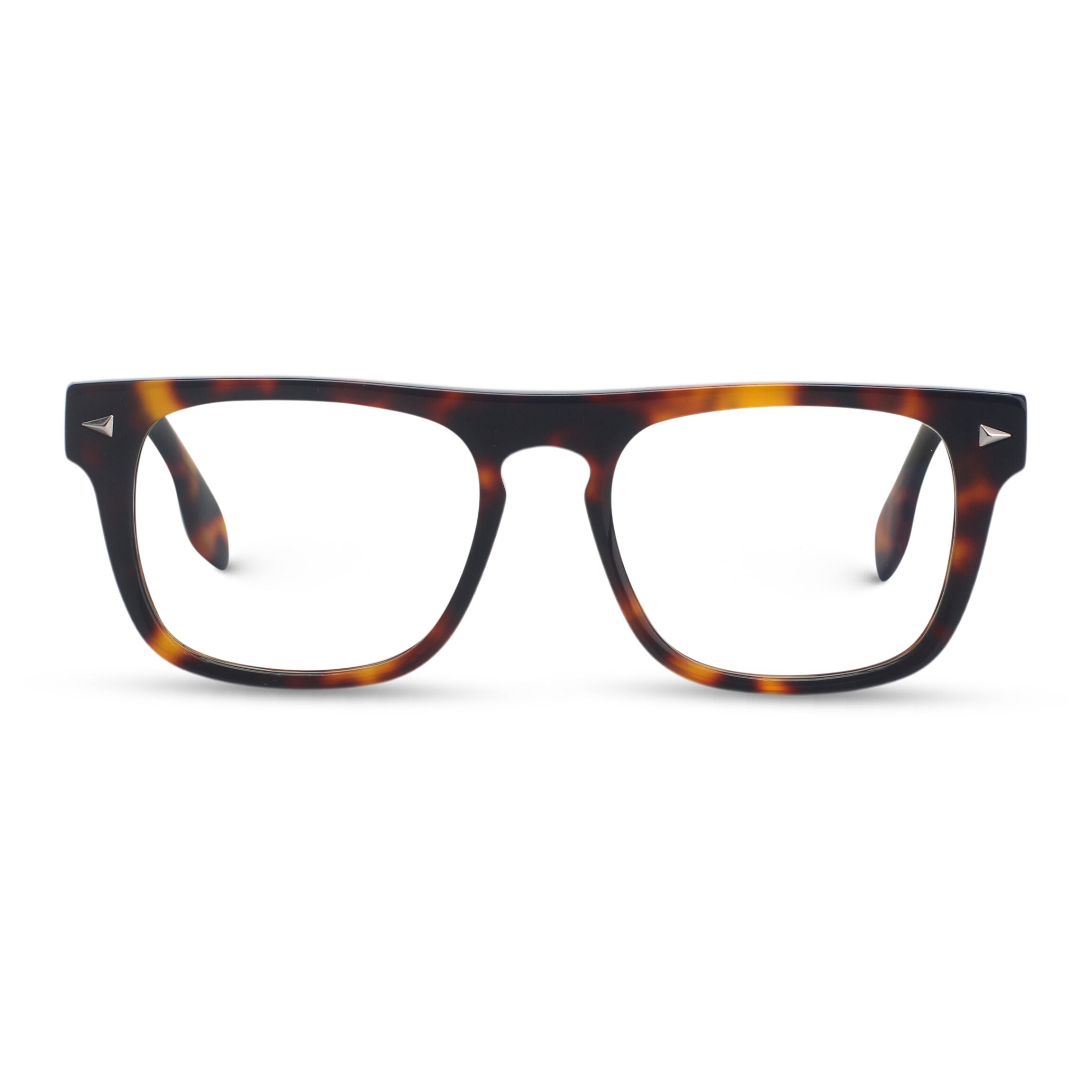 Bold square tortoise eyeglasses