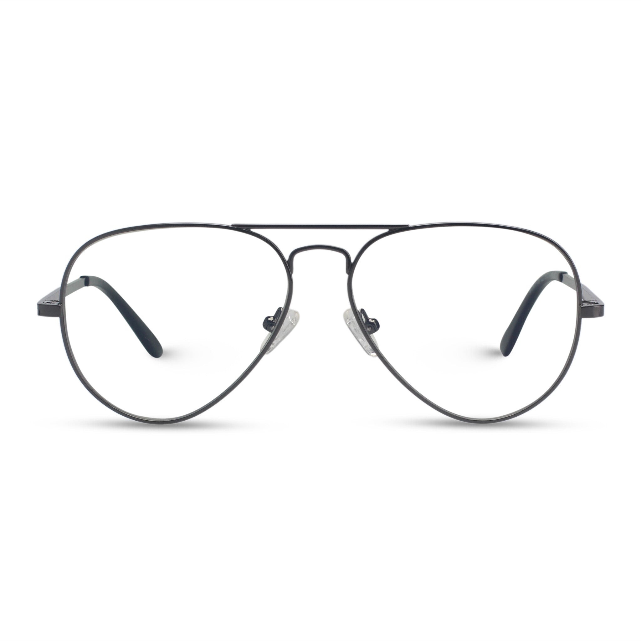 Classic aviator black eyeglasses