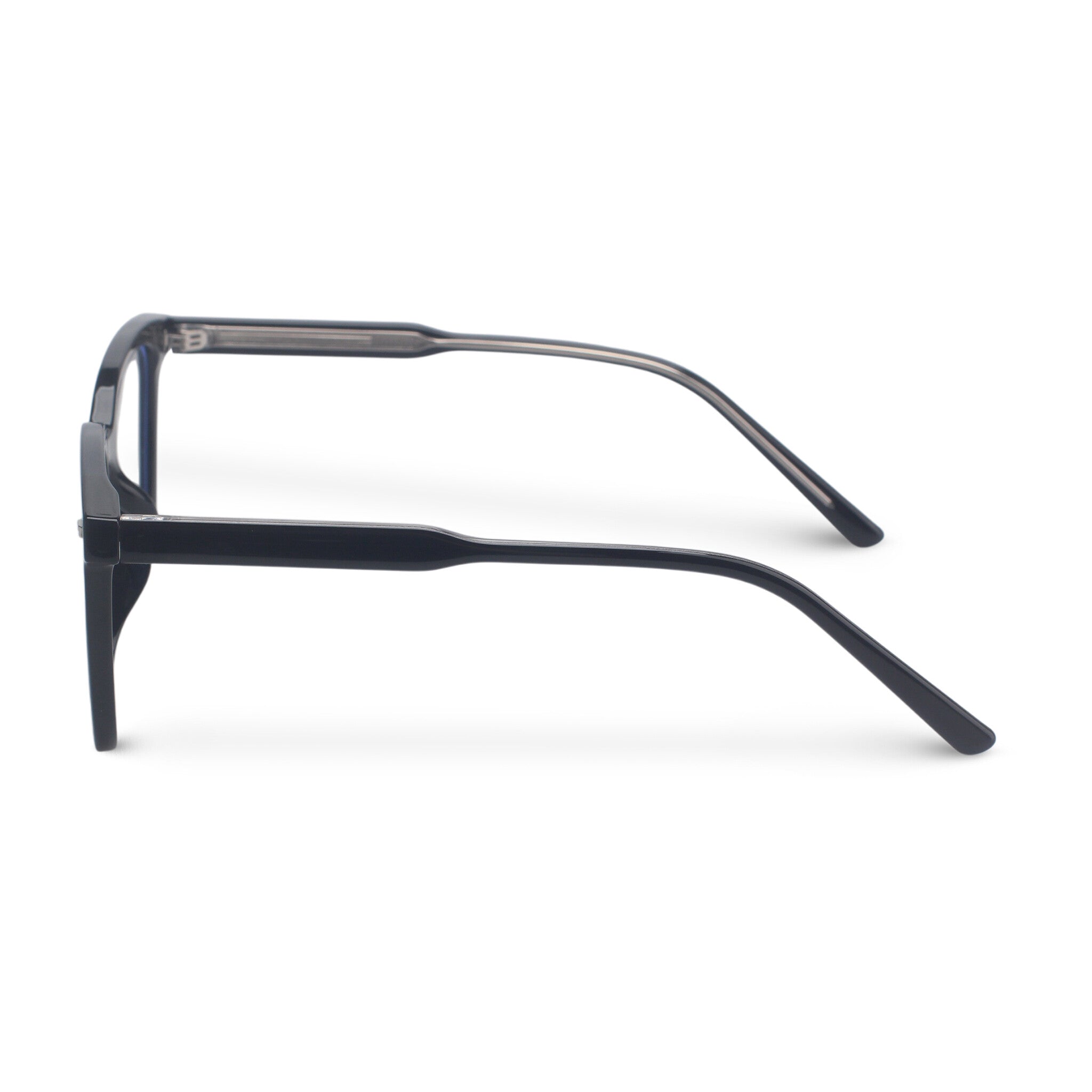 Oversized square black eyeglasses