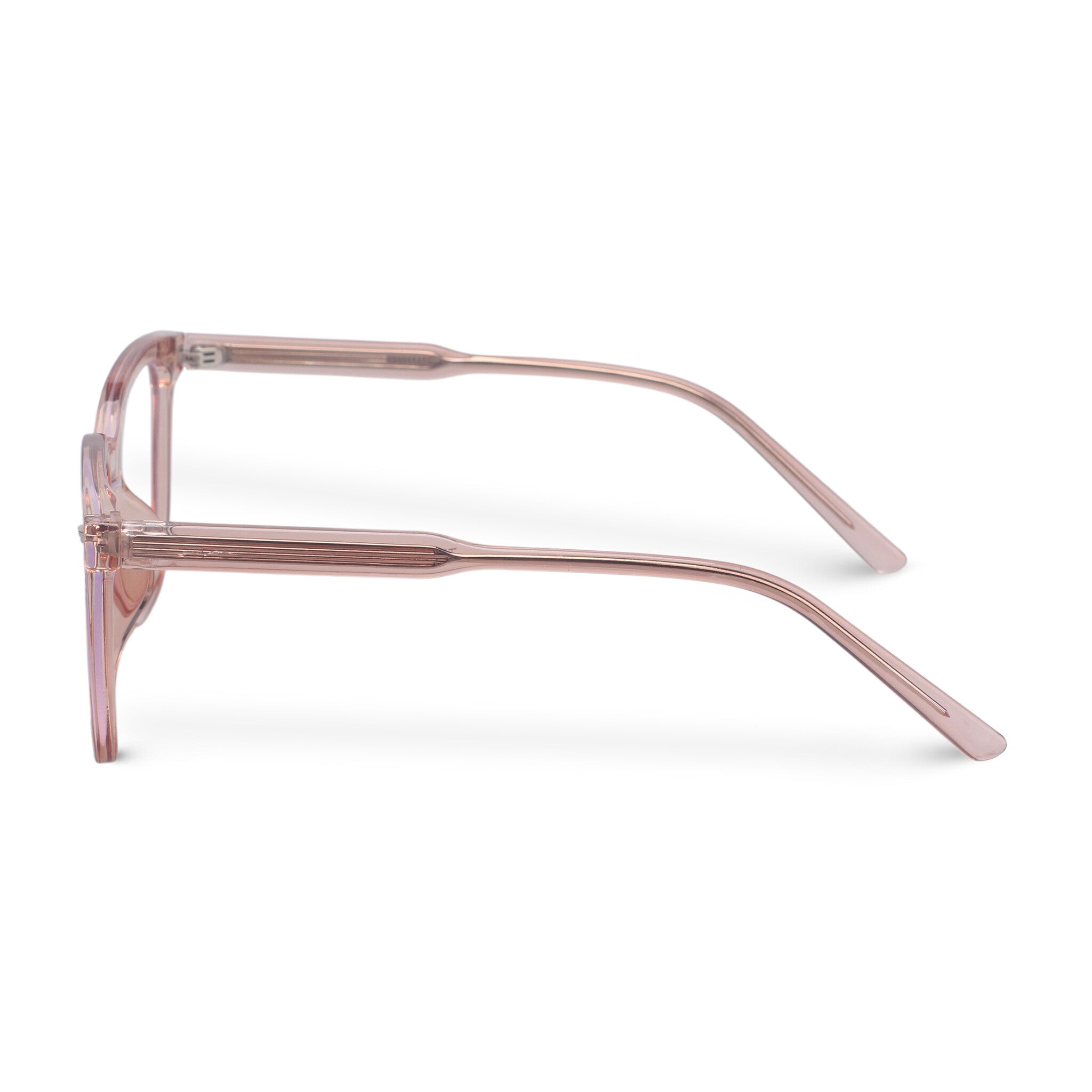 Oversized square pink eyeglasses