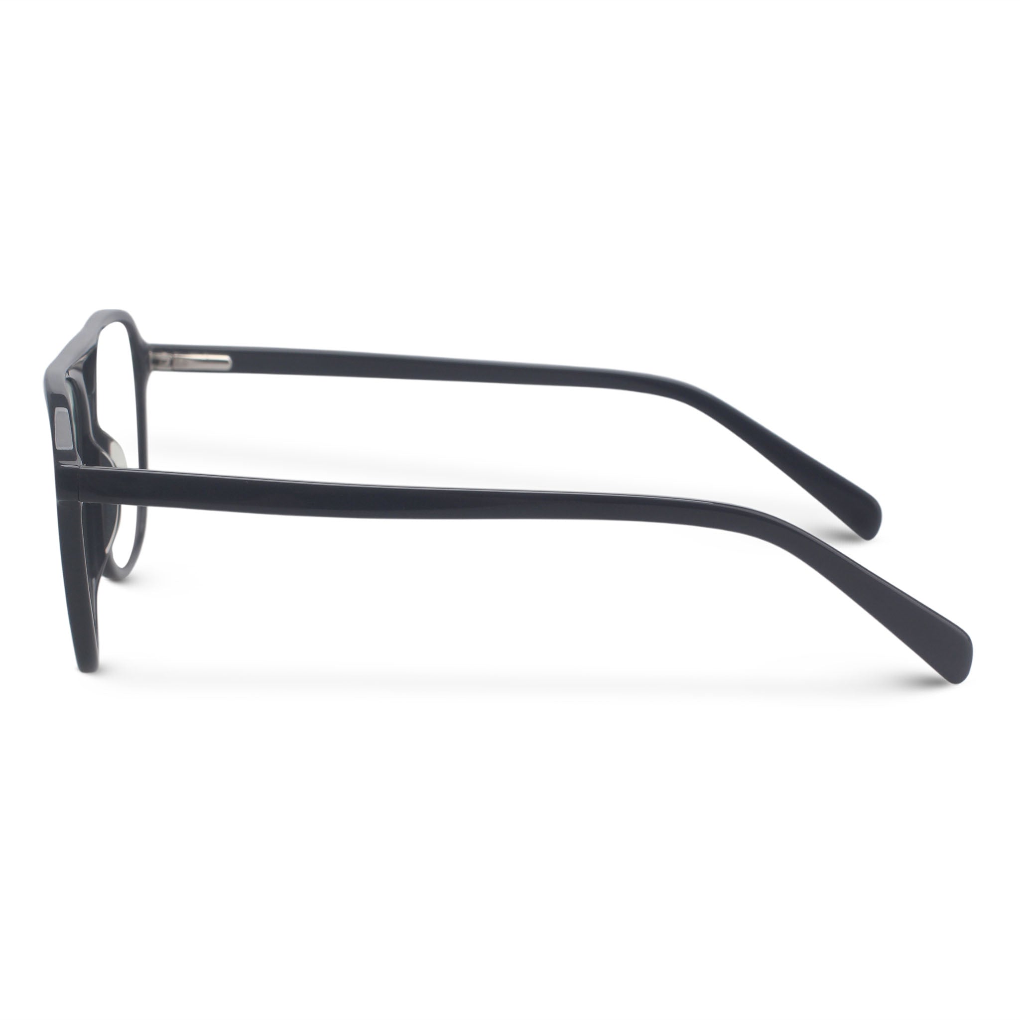 Dark grey aviator acetate eyeglasses