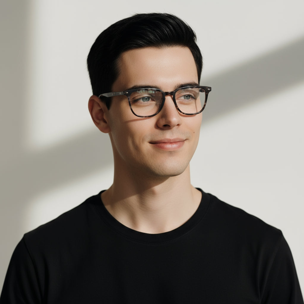 Classic square tortoise eyeglasses