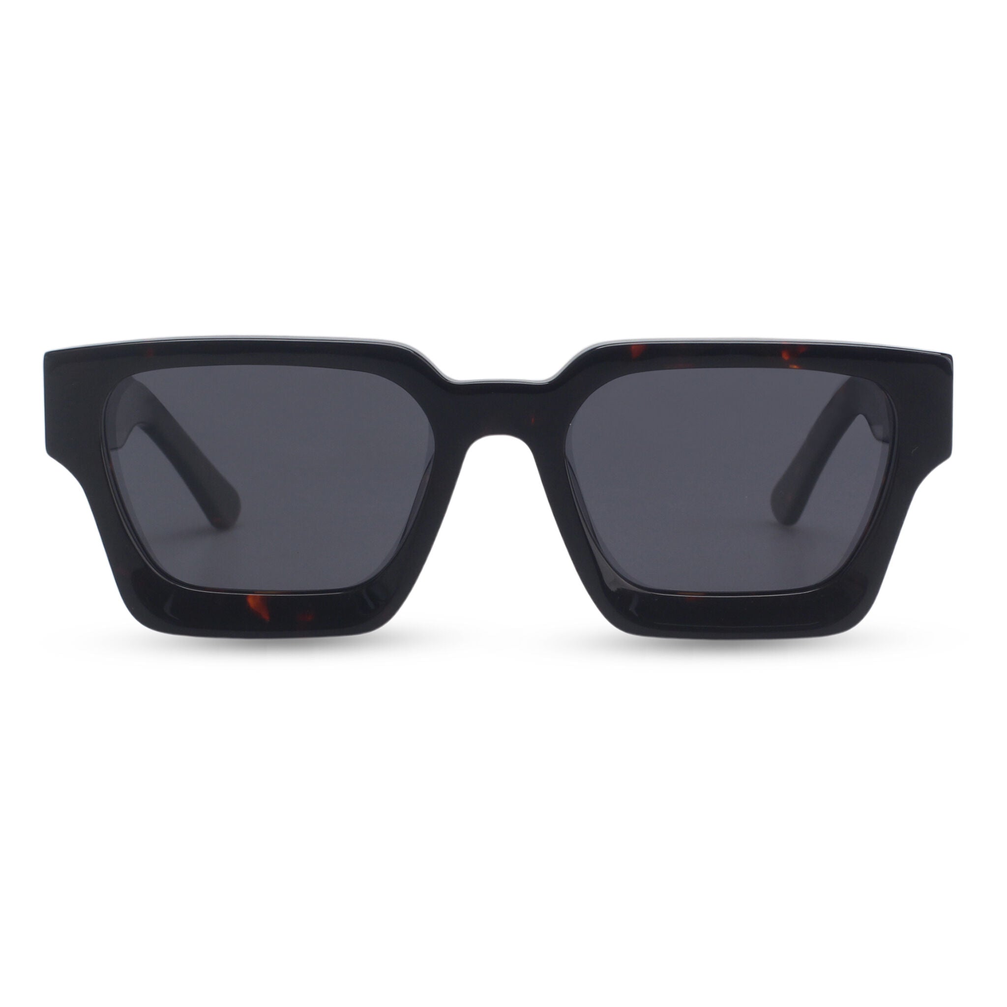 Rectangular bold tortoise sunglasses