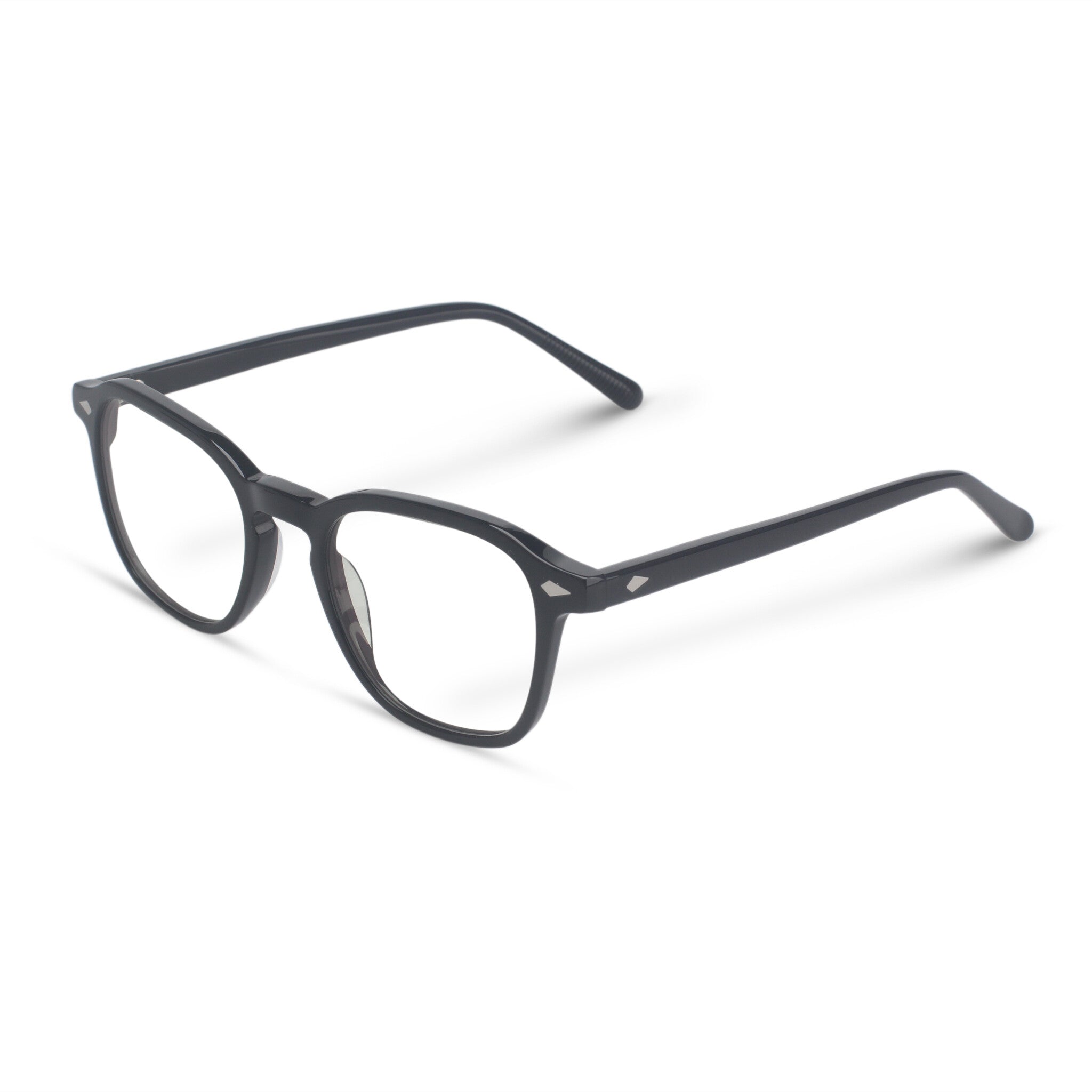 Black plastic eyeglasses
