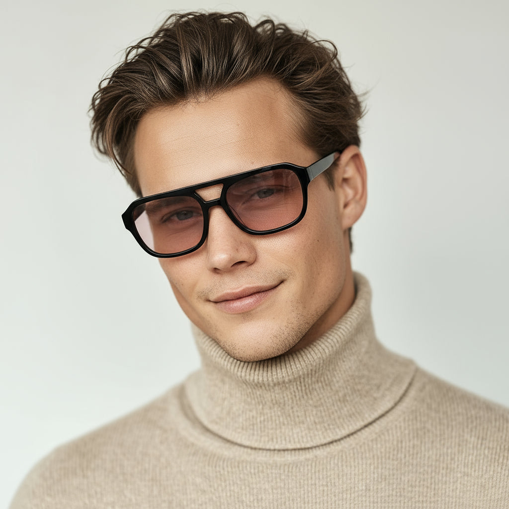 Stylish aviator black sunglasses