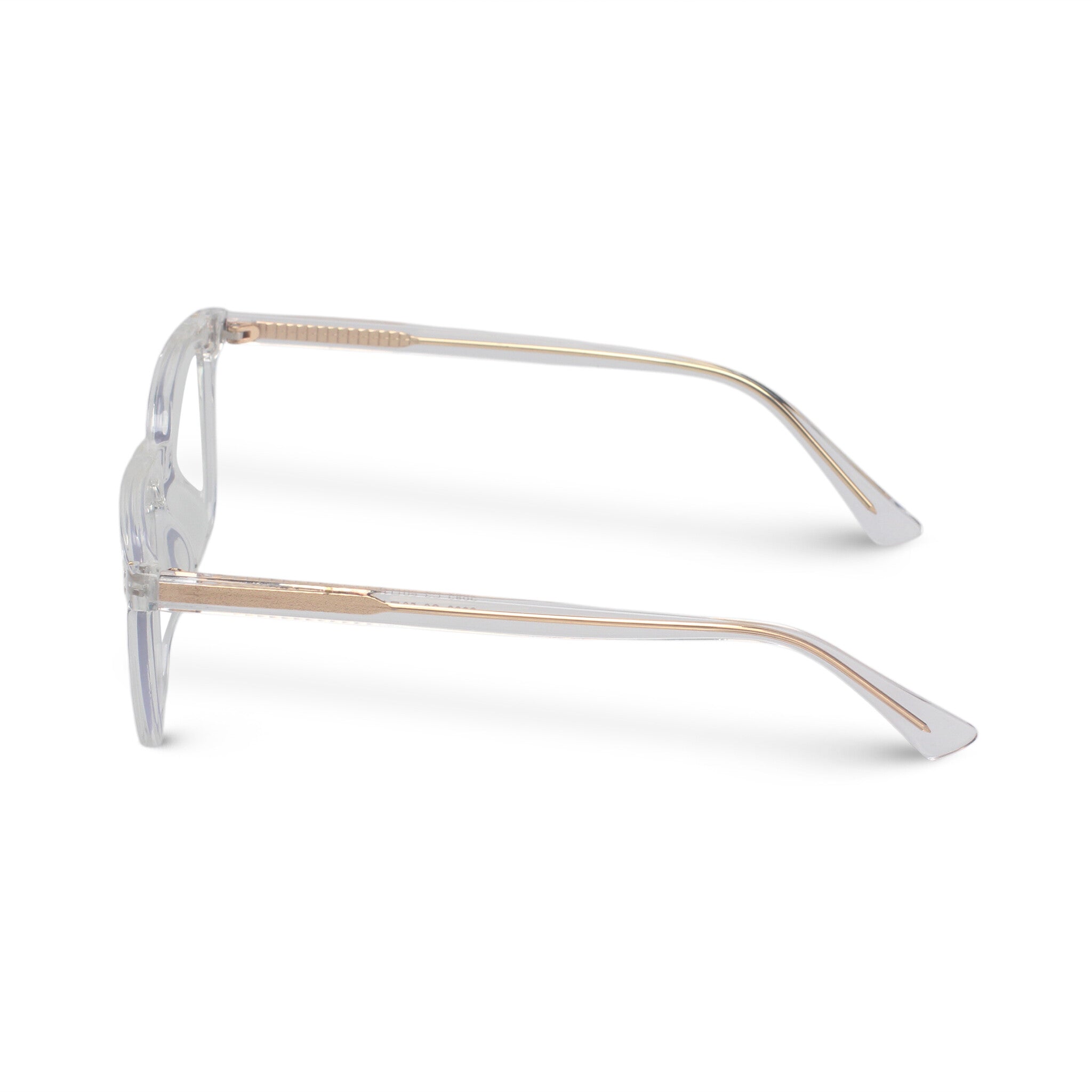 clear transparent squared plastic eyeglasses