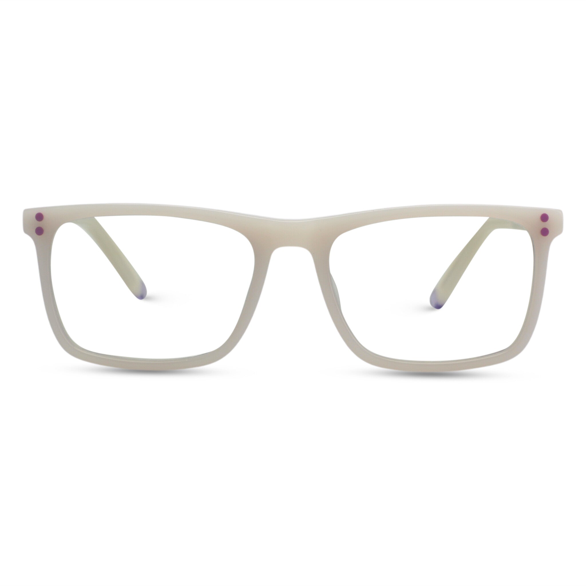 Kids classic square white eyeglasses