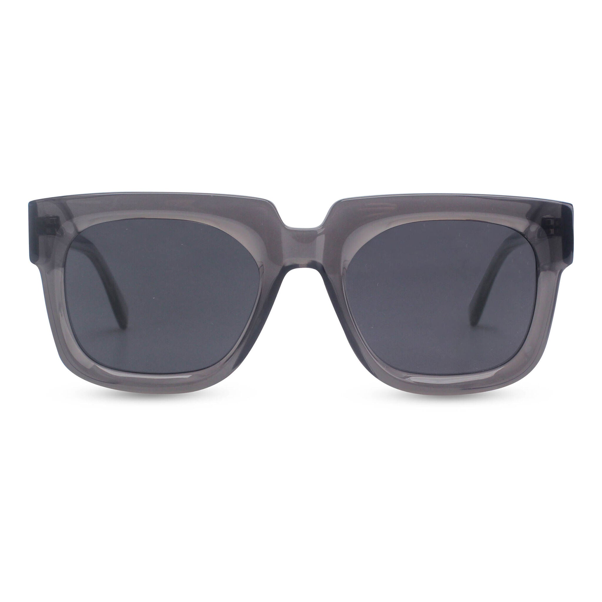 Oversized square grey sunglasses