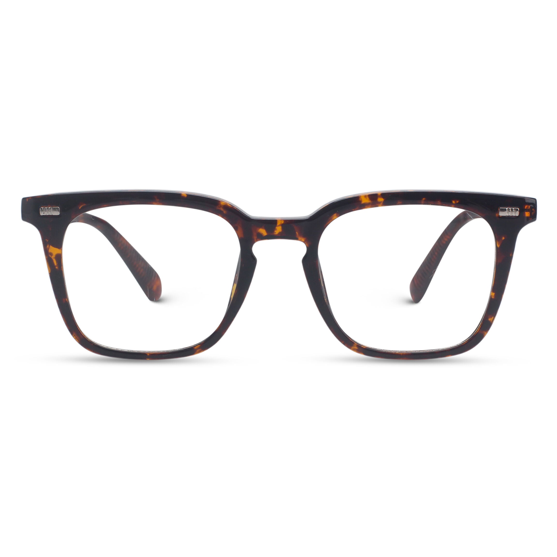 Clear eyeglasses on a white background @tortoise