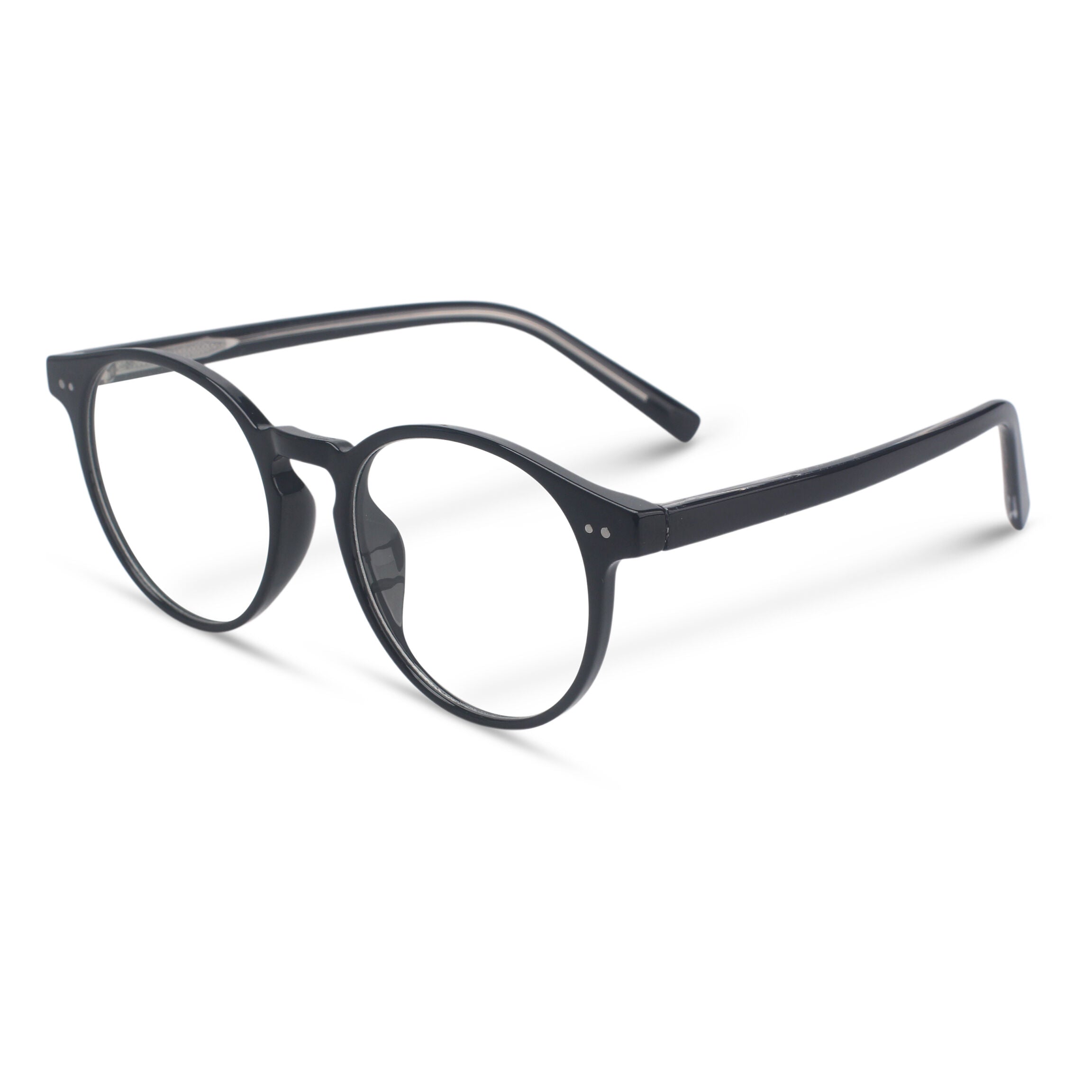 Classic round black eyeglasses