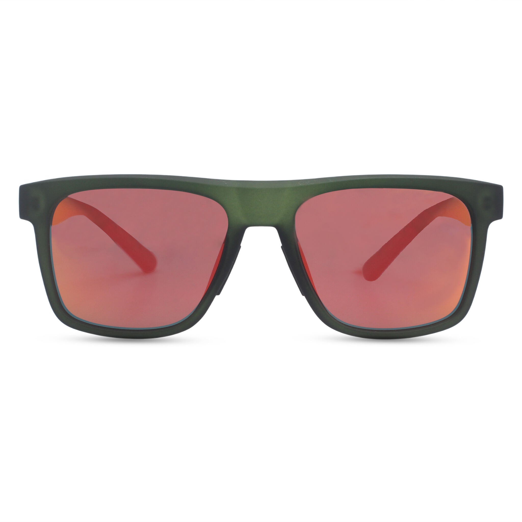 Square green sport sunglasses