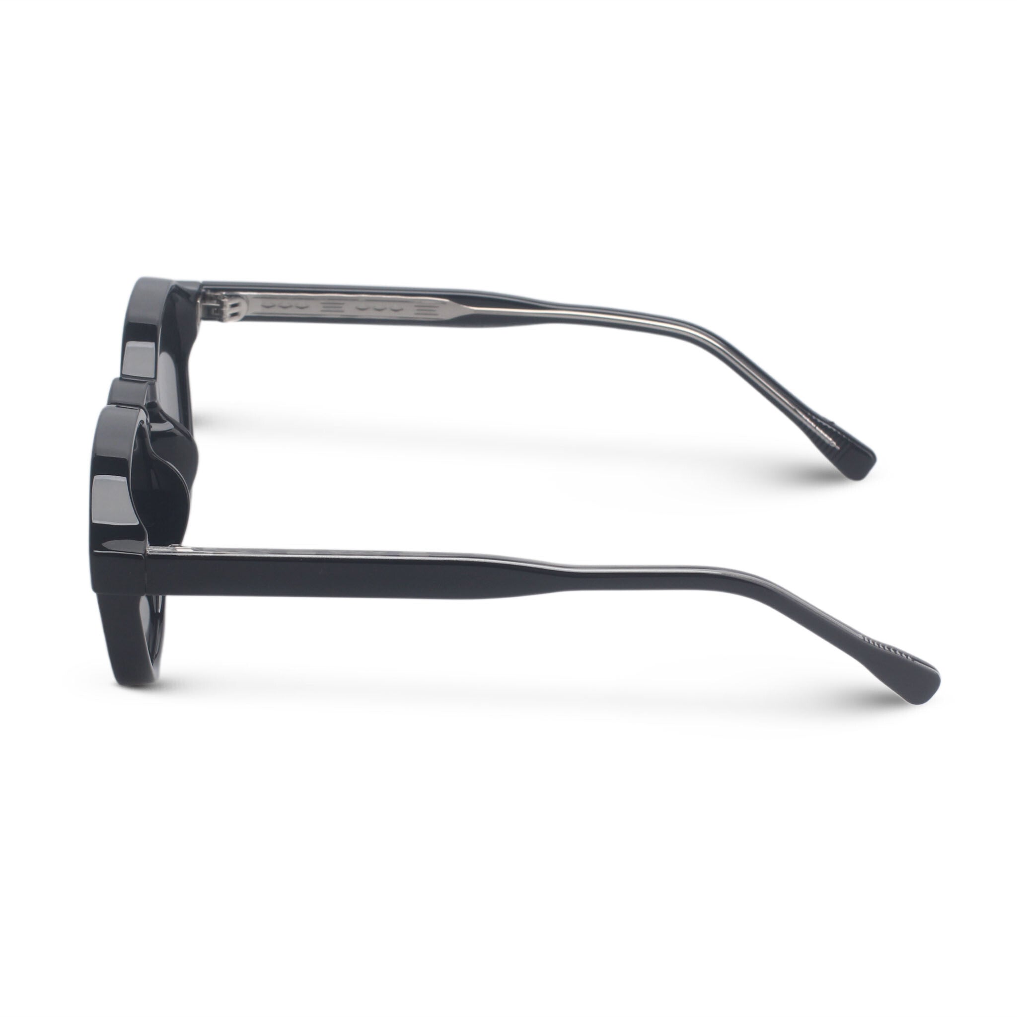 Black sunglasses with minimal square frame