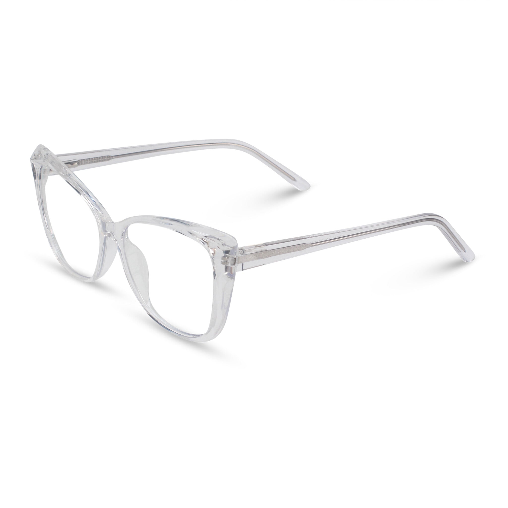 Cat-eye transparent eyeglasses