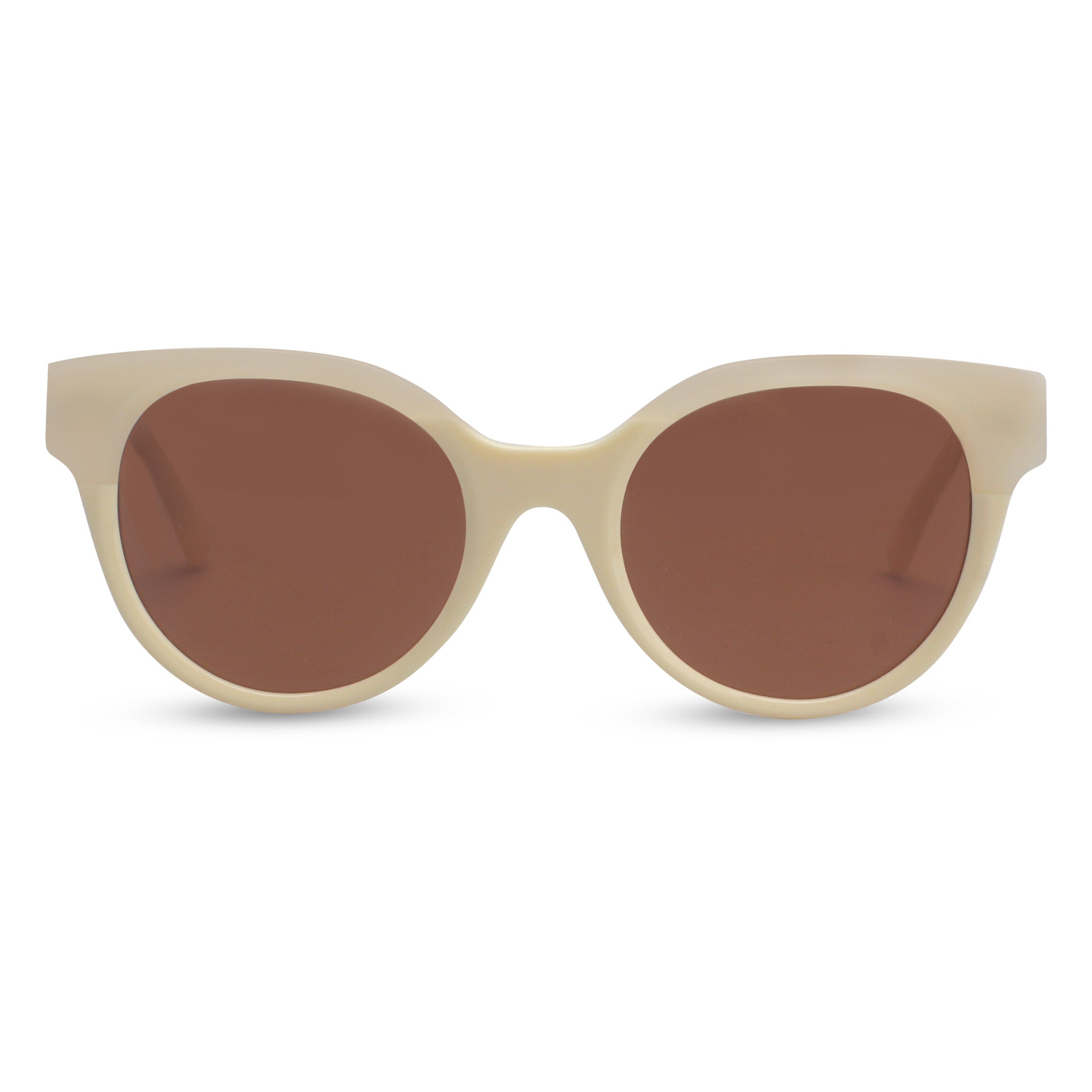 White cat-eye sunglasses