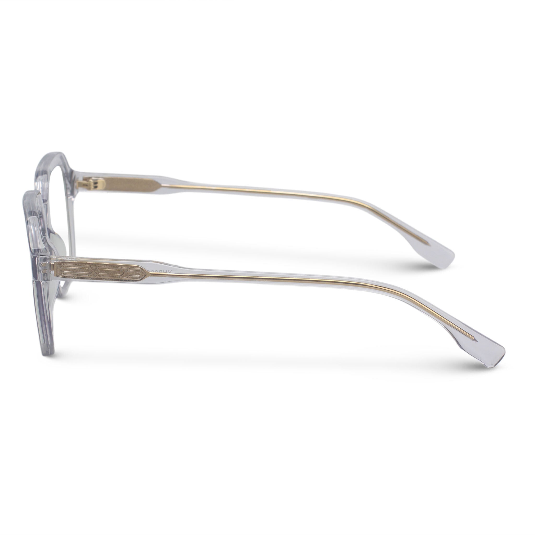 Clear transparent plastic eyeglasses