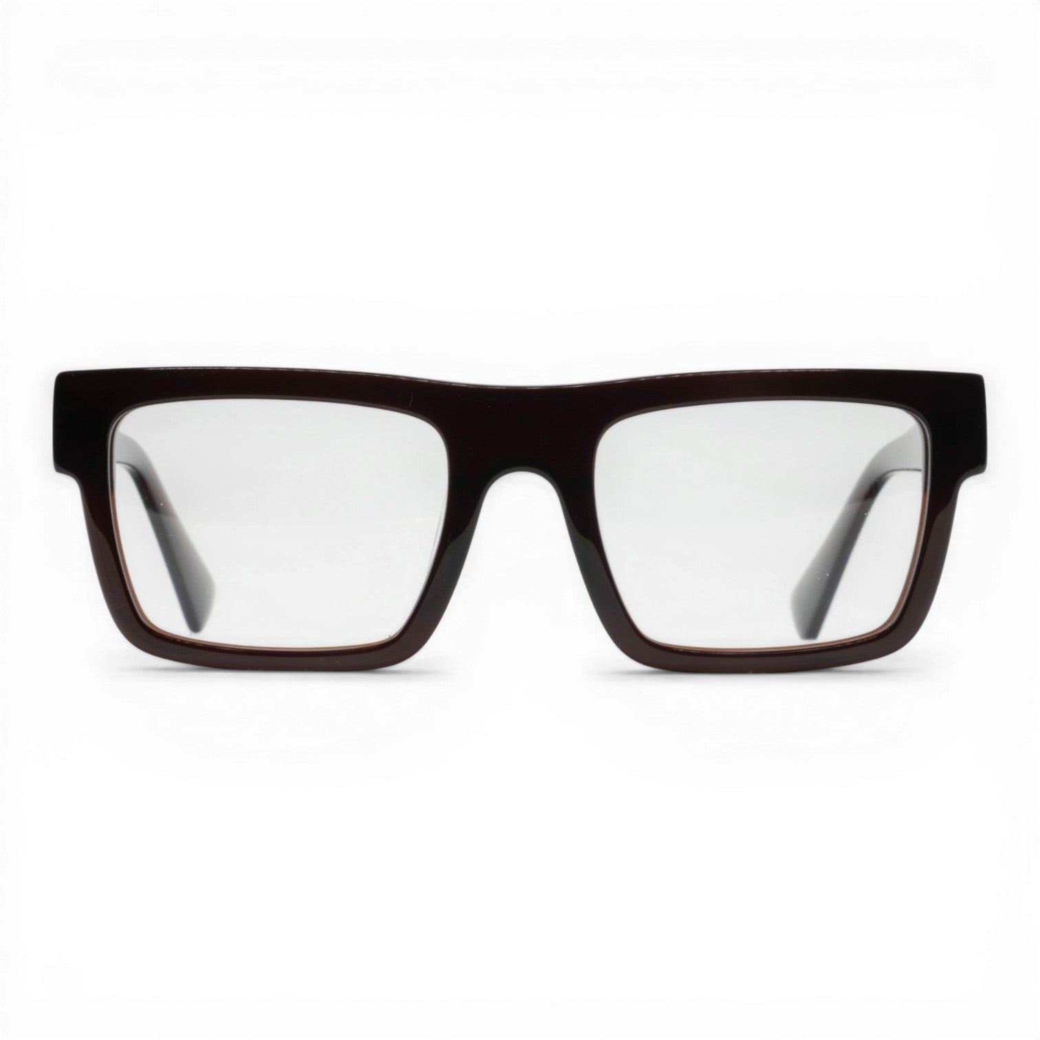 recatnagle brown glasses