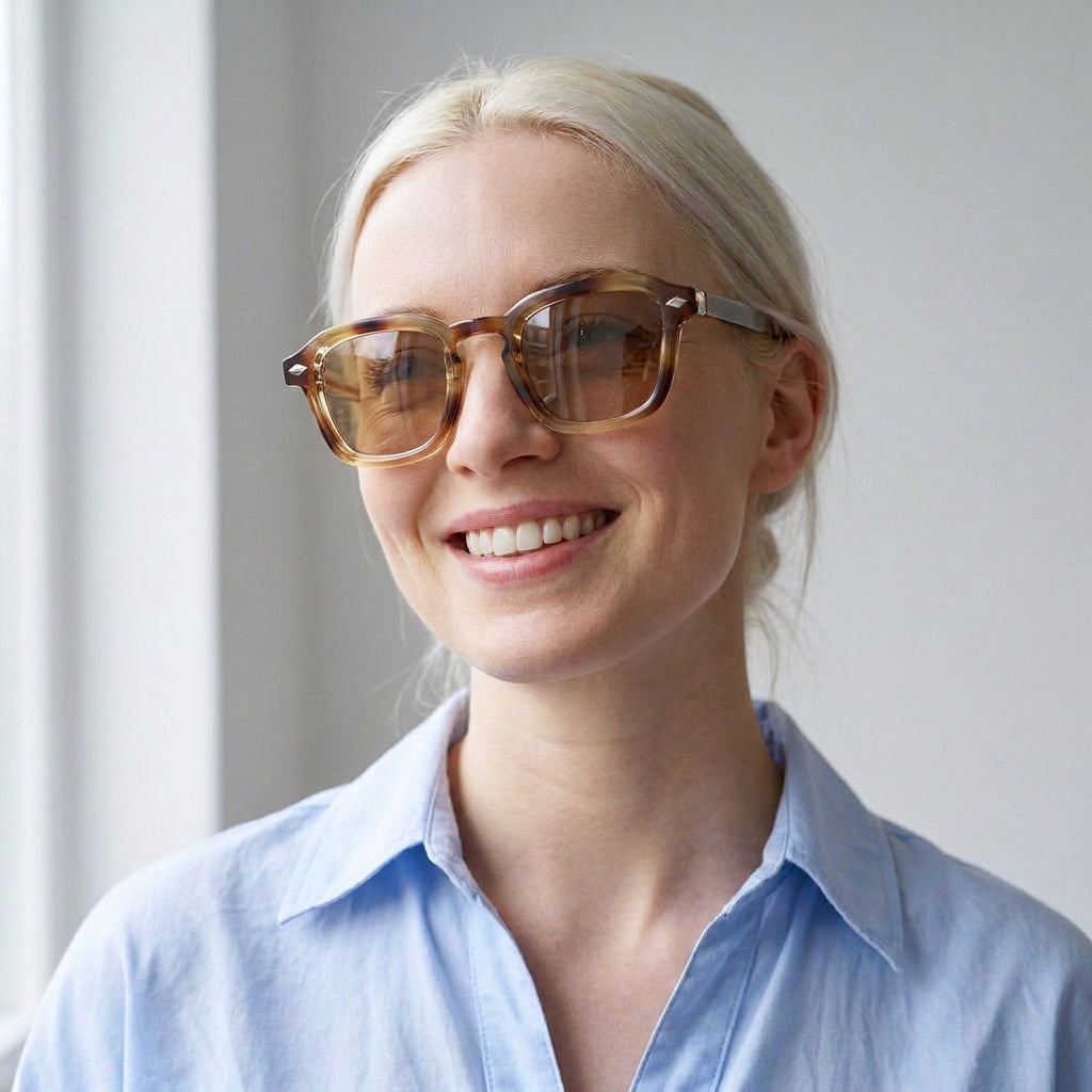 Norcia square tortoise sunglasses