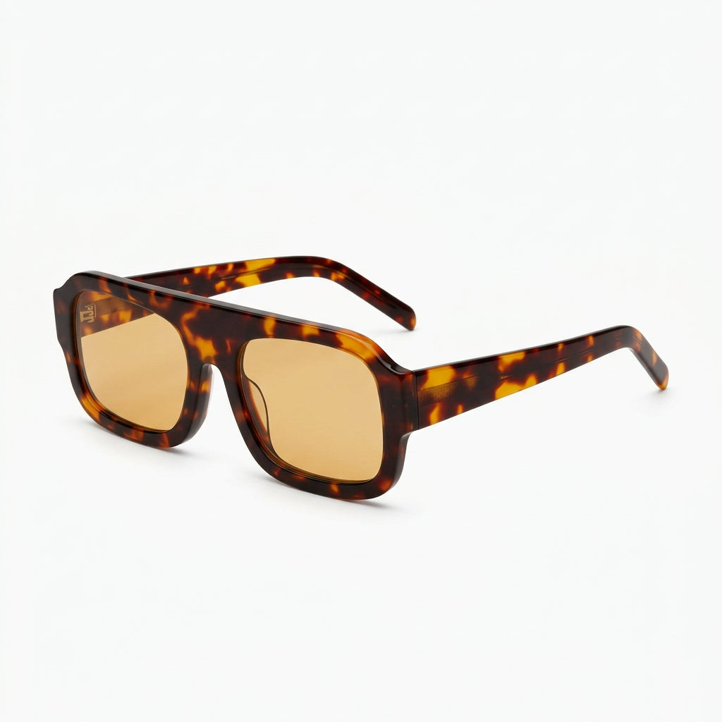 Aviator yellow tortoise sunglasses