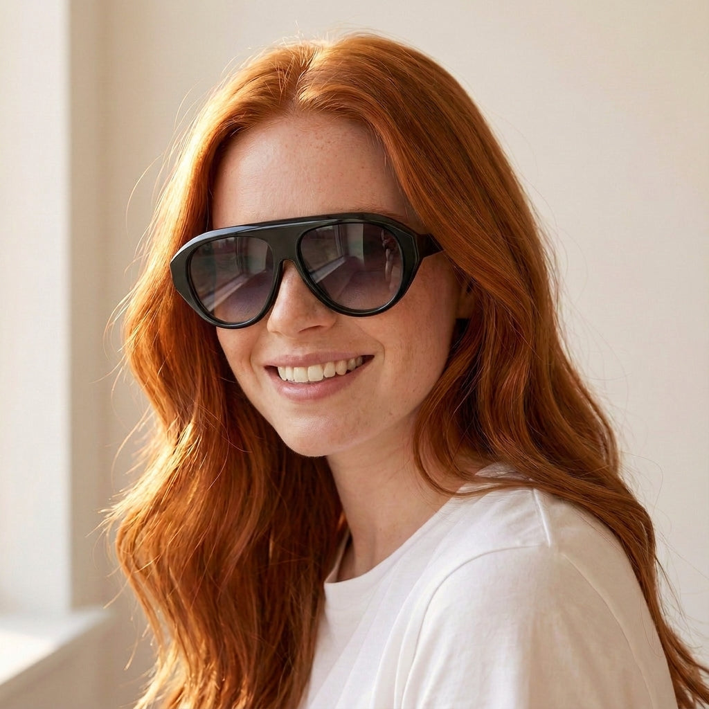 Sorrento pilot black sunglasses